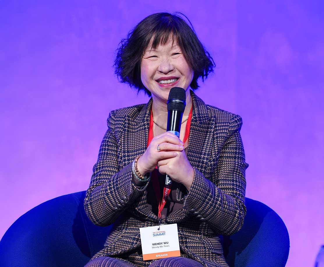 Wendy Wu in conversation at The TravMedia Summit 2026